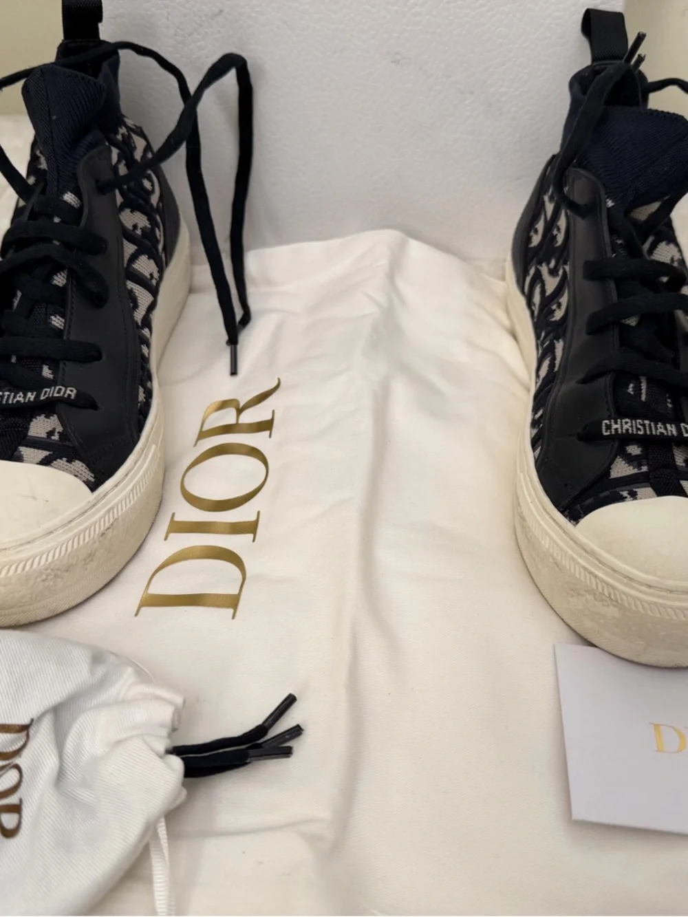 Dior Deep Blue Monogram Walk'n'Dior Low-Top Sneakers - Picture 8 of 8
